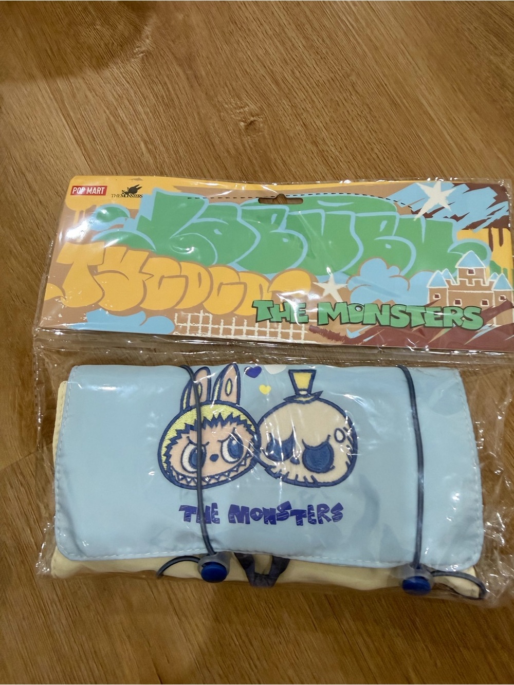 Pop Mart Labubu Accessories Makeup Roll Pouch - Light Blue